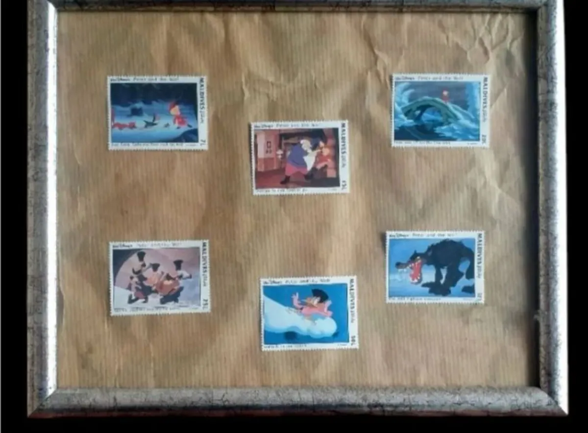 Vintage Disney "Peter and the Wolf" Stamp Set - Image 1