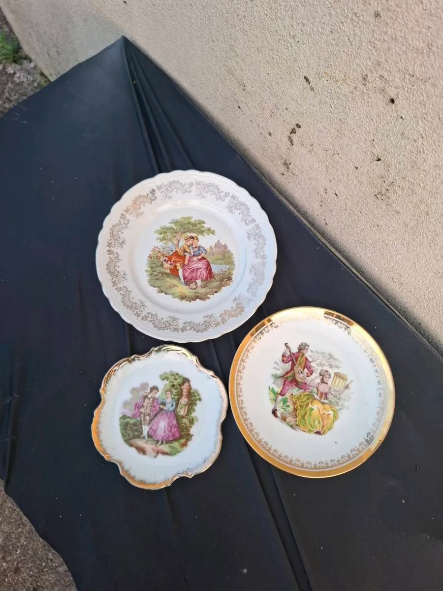 3 china marquises plates postage possible