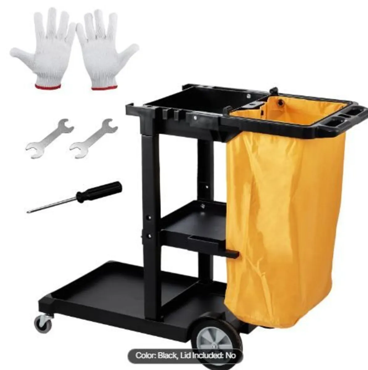 Cleaning Cart, 3-Shelf Commercial - Image 1