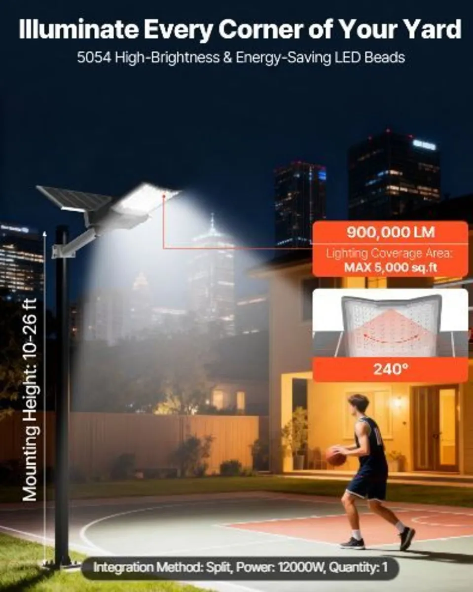 12000W Solar Street Light Outdoor - Image 3