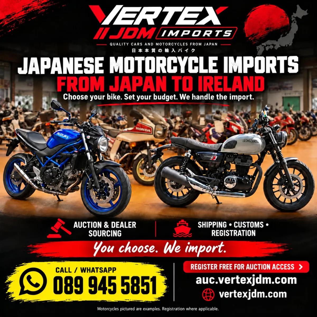YOUR NEXT BIKE. DIRECT FROM JAPAN