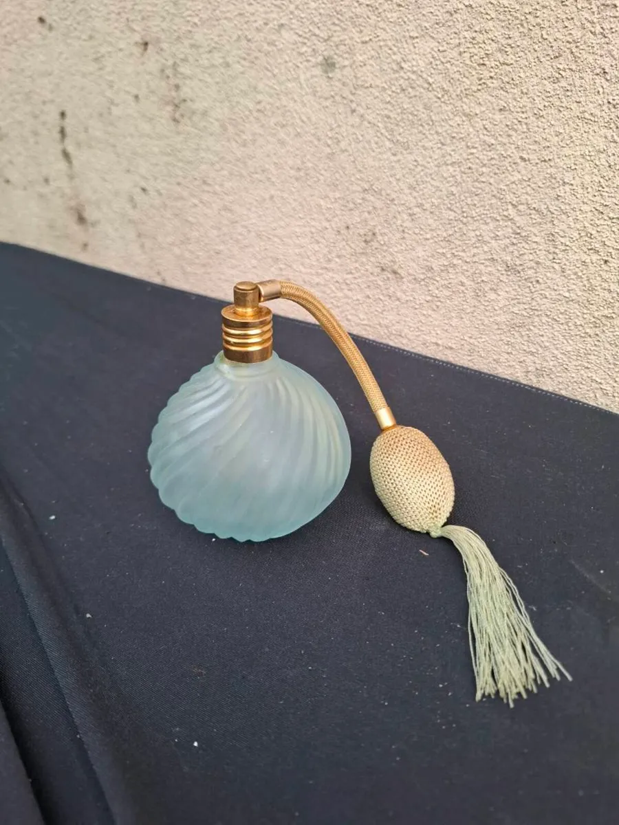 Vintage blue perfume bottle