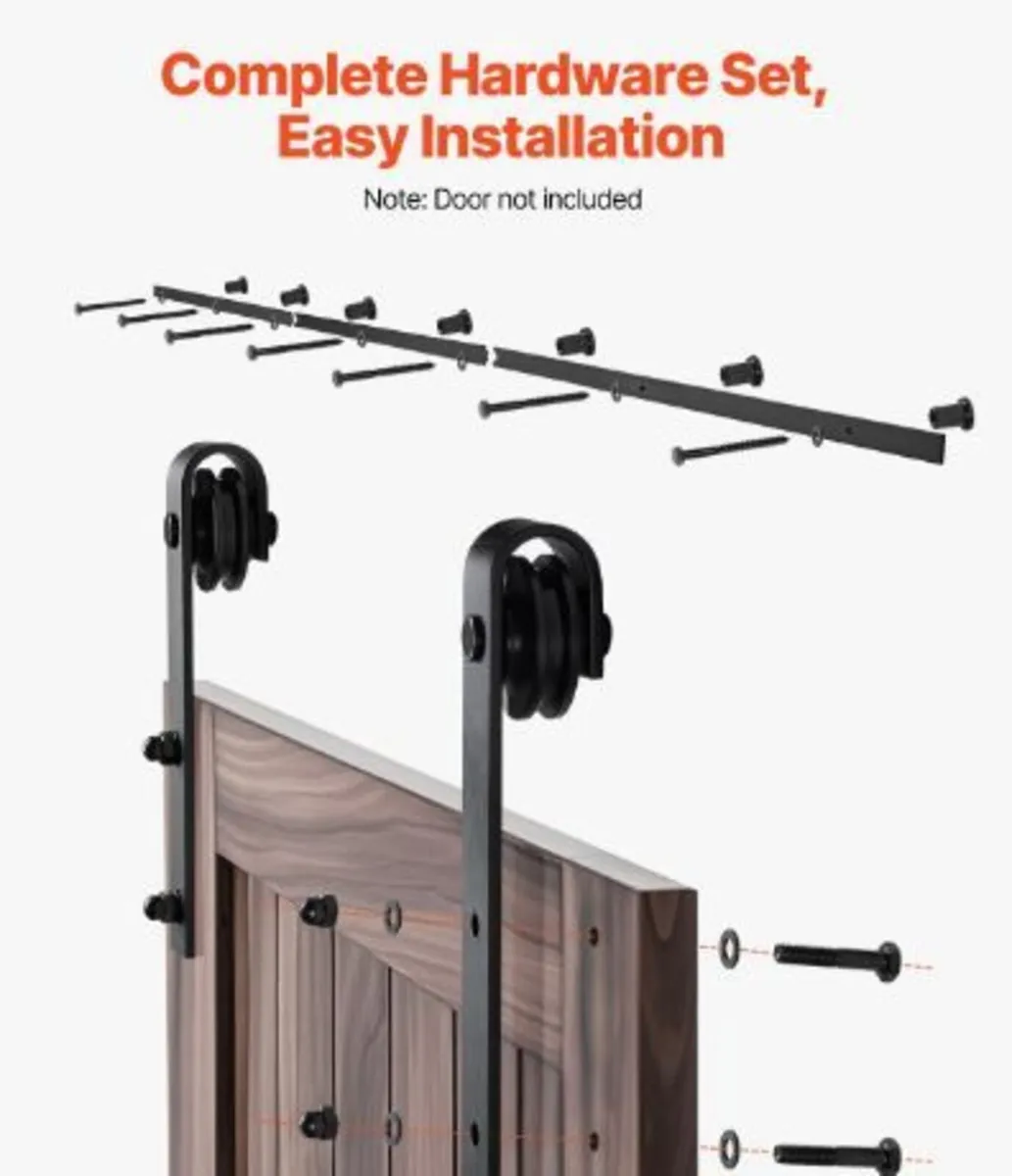 10FT Sliding Barn Door Hardware Kit - Image 2