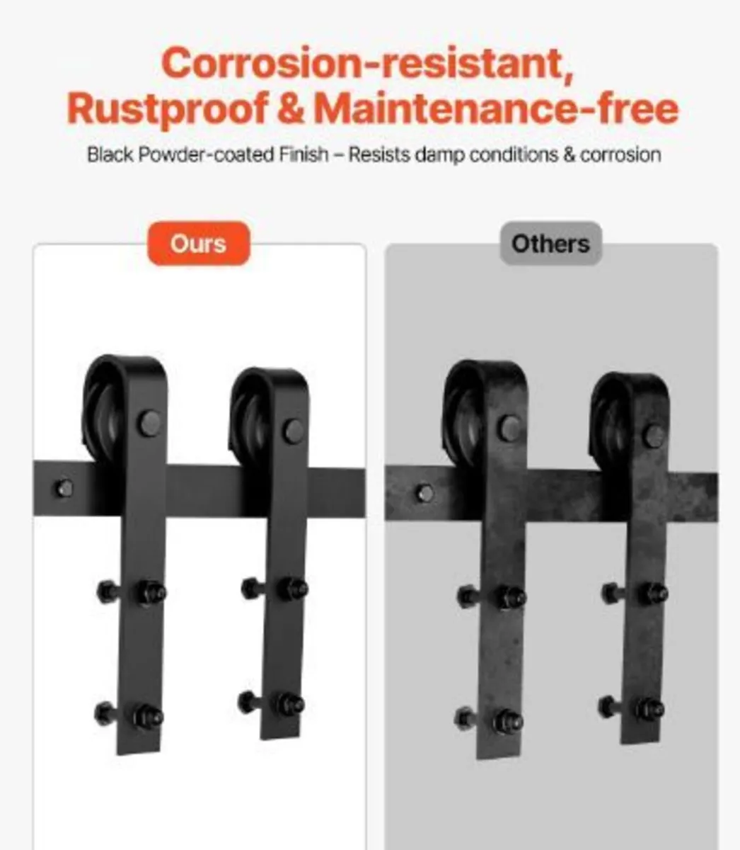 10FT Sliding Barn Door Hardware Kit - Image 4