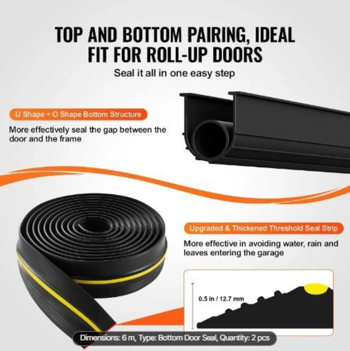 Garage Door Threshold and Bottom Seals Kit - Image 4