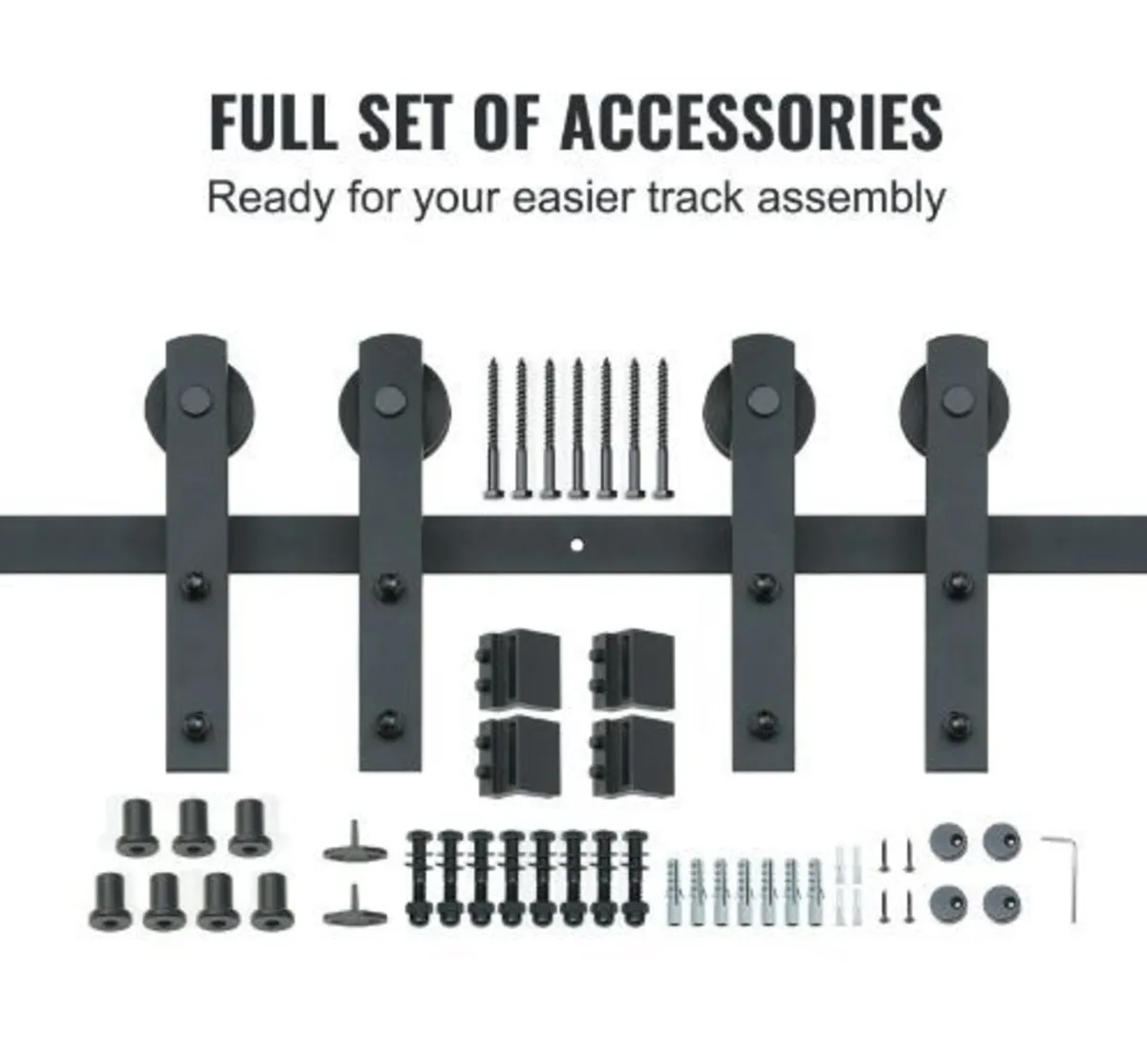 243.8 cm Sliding Barn Door Hardware Kit - Image 1
