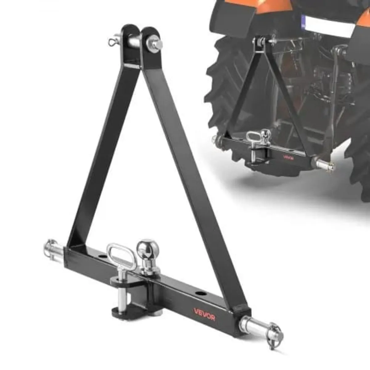 3 Point Hitch Receiver with 2 in Receiver, 3pt Qui - Image 1
