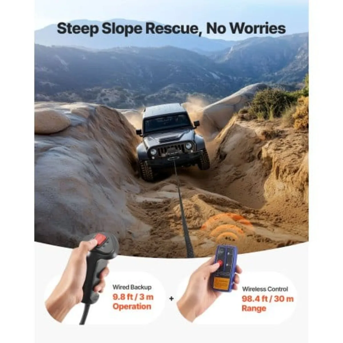 Electric Winch, 6100 kg Load Capacity, 12V DC Truc - Image 2