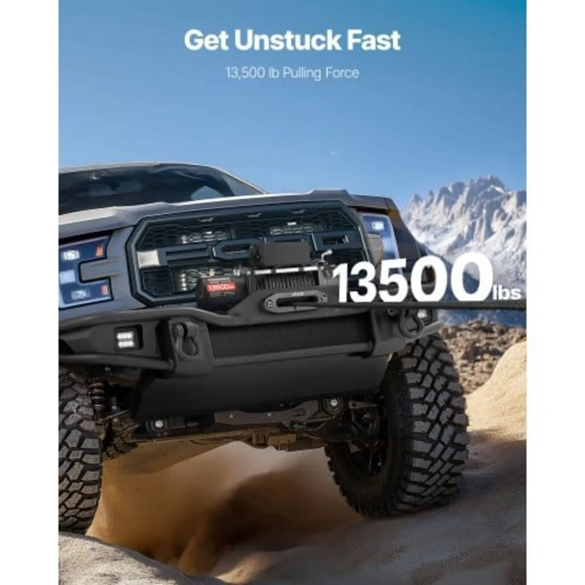 Electric Winch, 6100 kg Load Capacity, 12V DC Truc - Image 3