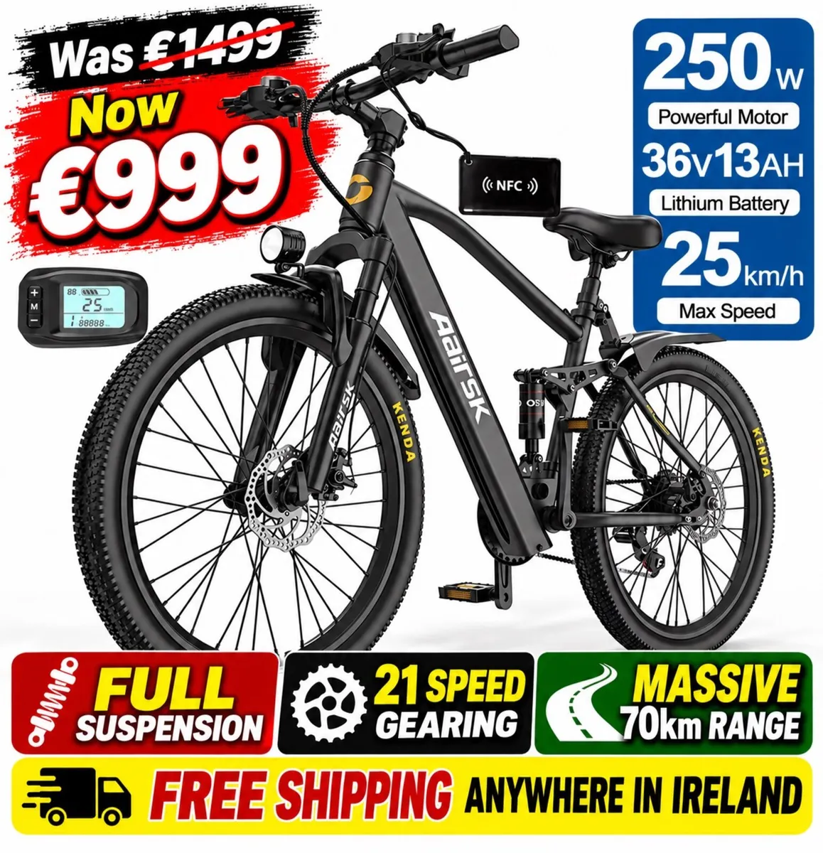 Free Shipping - Full suspension electric bike - Image 1