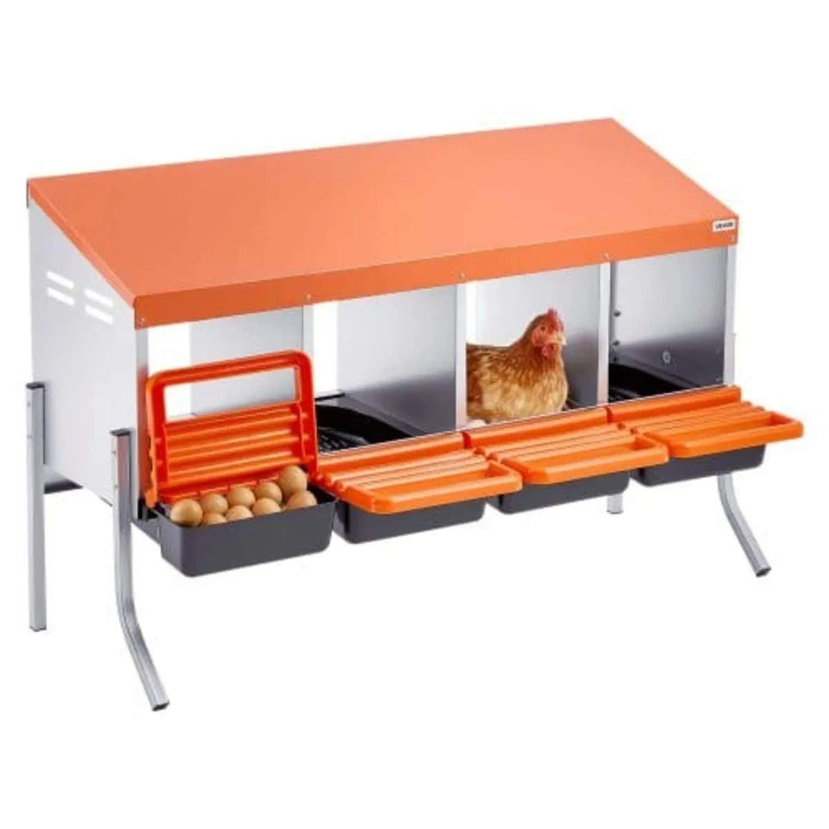 Chicken Nesting Boxes, 4 Compartments, with Suppor - Image 1