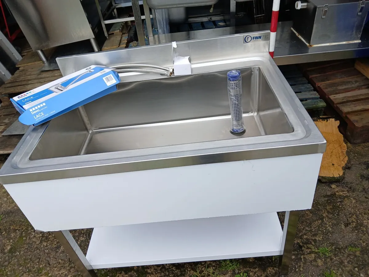 Stainless steel cabbinet sink unit complete - Image 3