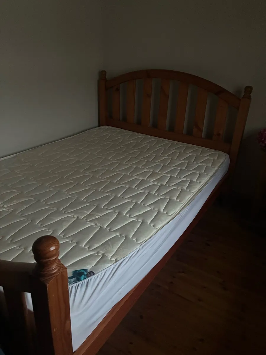 Double bed and mattress