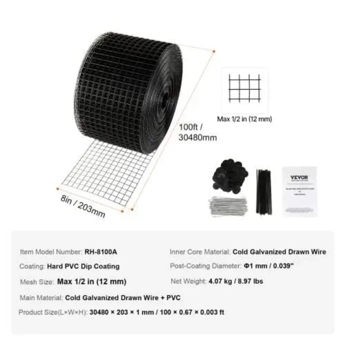20 x 3048 cm Solar Panel Bird Guard Critter Guard - Image 3