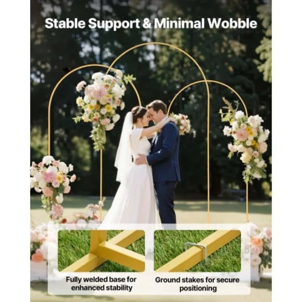 Arch Backdrop Stand, Set of 3, 2.4/2.2/2 m, Stable - Image 3
