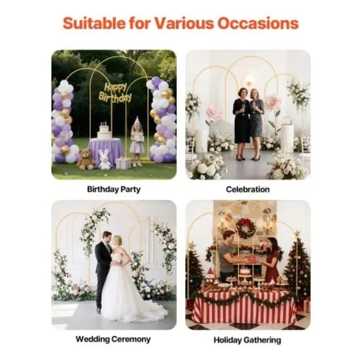 Arch Backdrop Stand, Set of 3, 2.4/2.2/2 m, Stable - Image 4