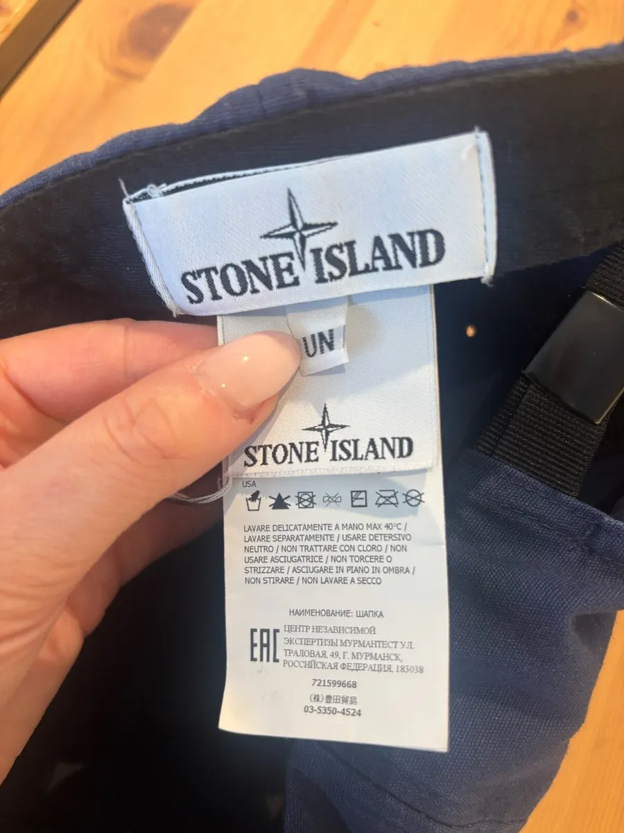 Stone Island navy mens cap - Image 4