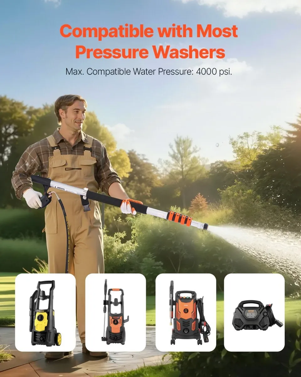 24ft Pressure Washer Telescopic Wand - Image 3
