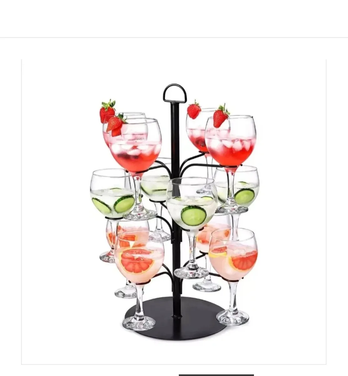 Cocktail tree and 4 Galway crystal glasses - Image 2