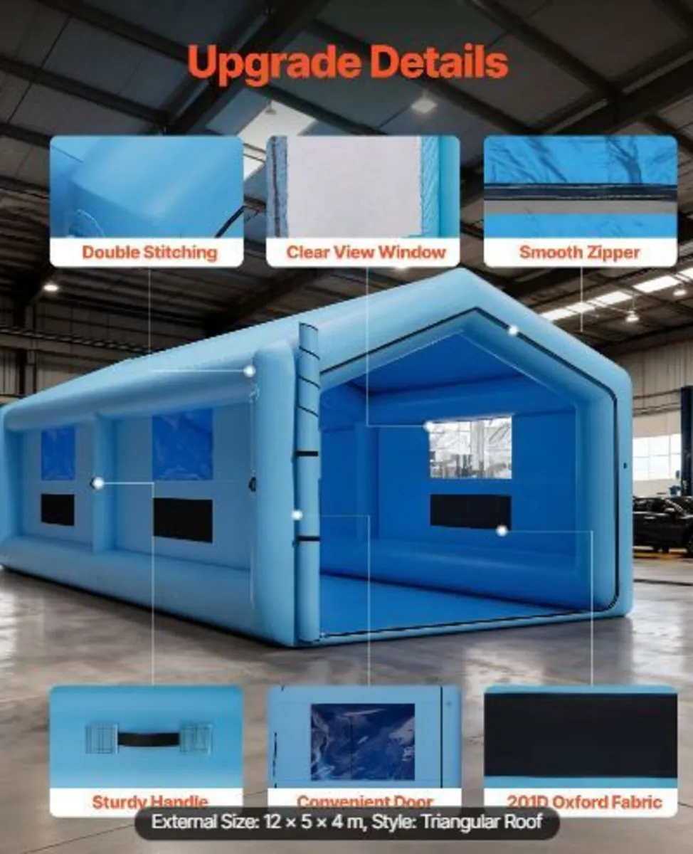 Inflatable Paint Booth, 12 x 5 x 4 m, Inflatable - Image 3