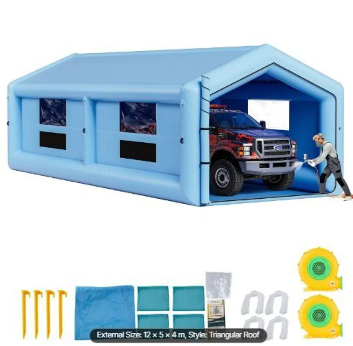 Inflatable Paint Booth, 12 x 5 x 4 m, Inflatable - Image 4