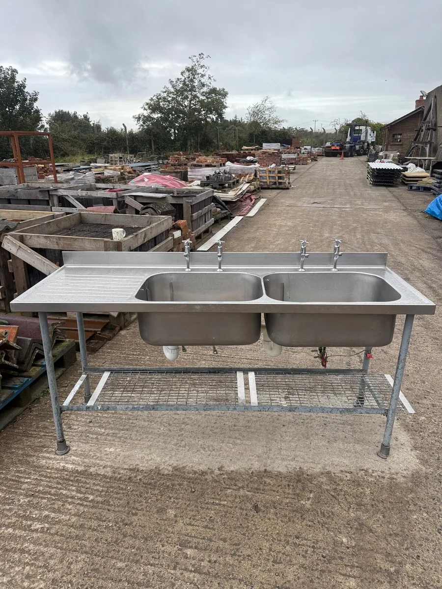 Stainless Steel Double Sink for sale - Image 1
