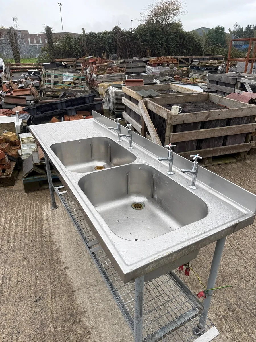Stainless Steel Double Sink for sale - Image 2
