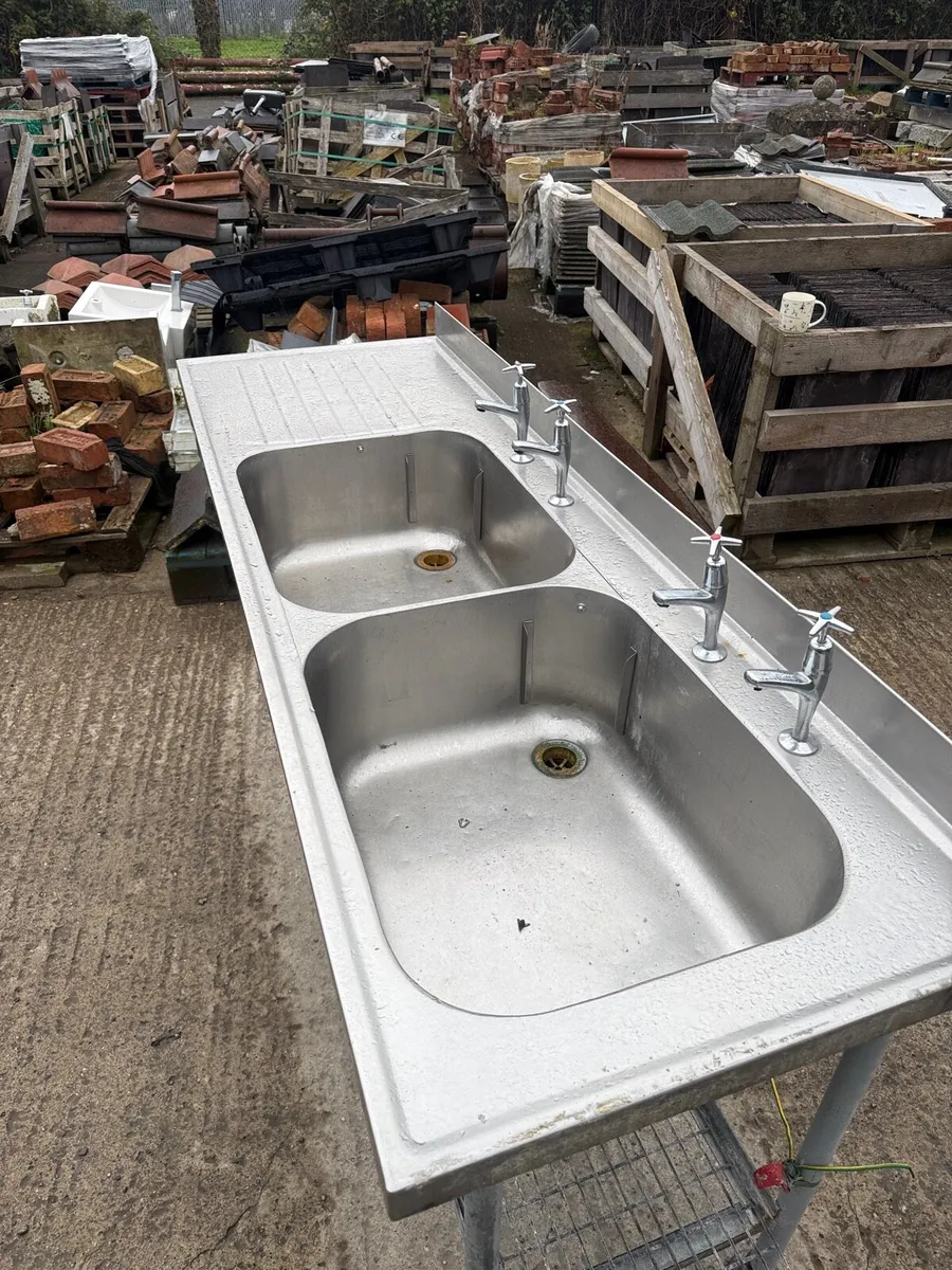 Stainless Steel Double Sink for sale - Image 3