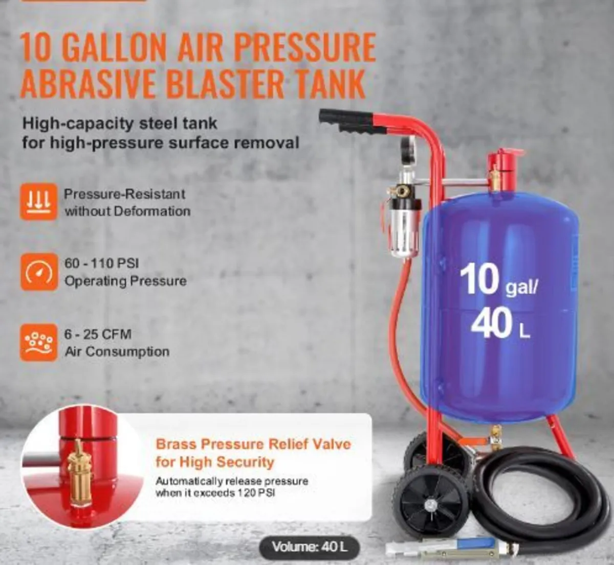 10Gal/40L Sandblaster Equipped - Image 3