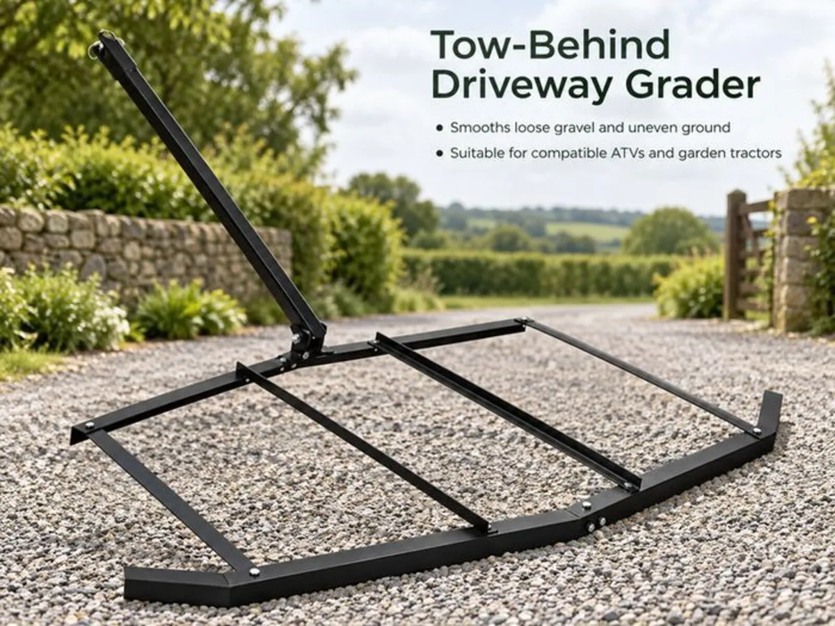 6ft Tow Behind Drag Harrow for ATV Tractor and Dri - Image 1