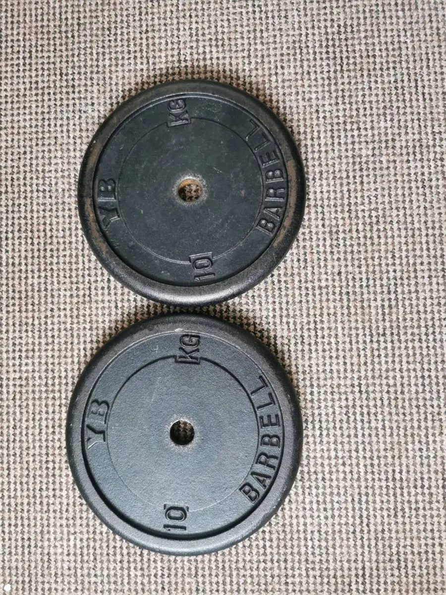York Barbell Cast Iron Weight Plates 2x10kg - Image 1