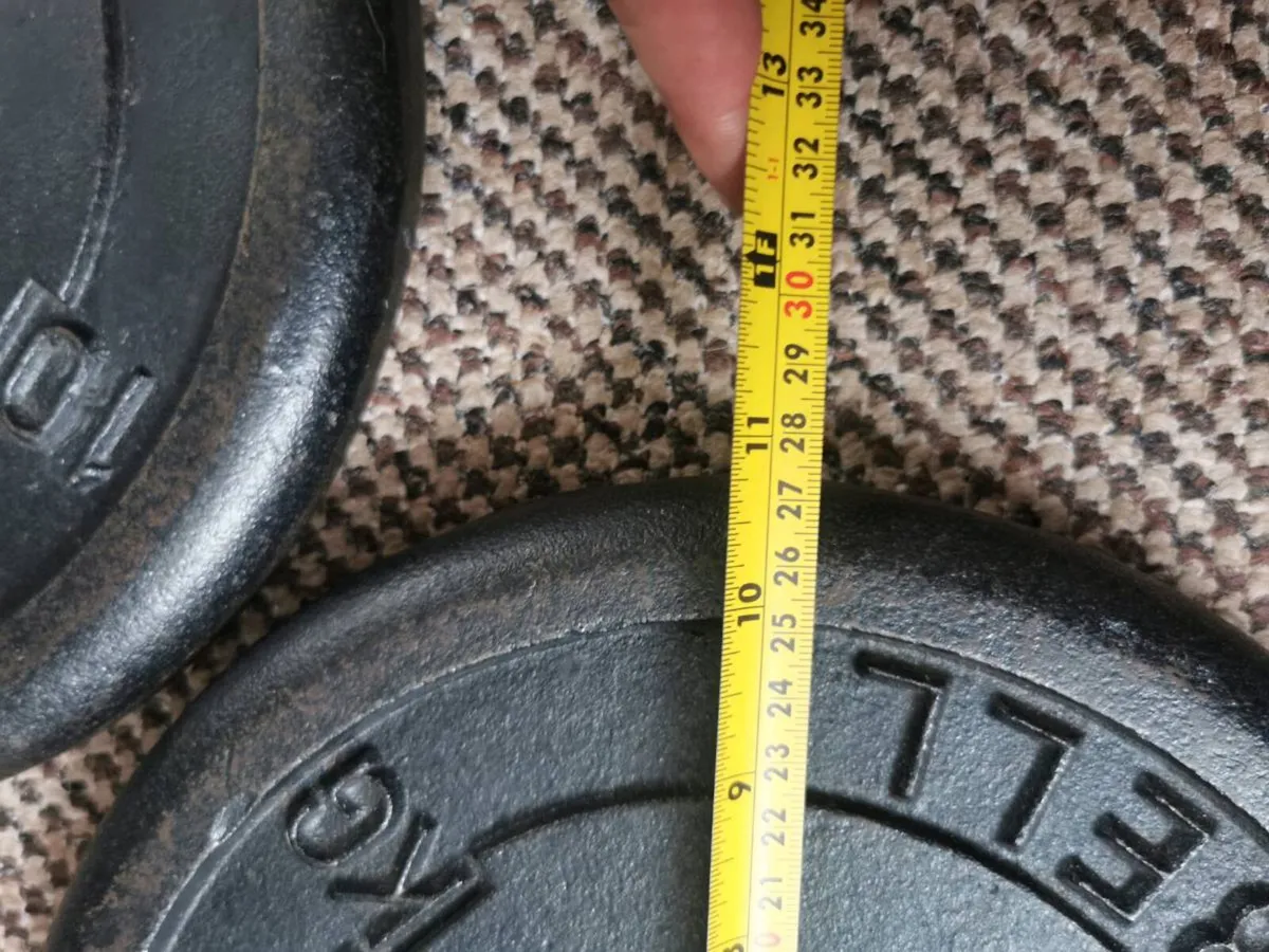 York Barbell Cast Iron Weight Plates 2x10kg - Image 2