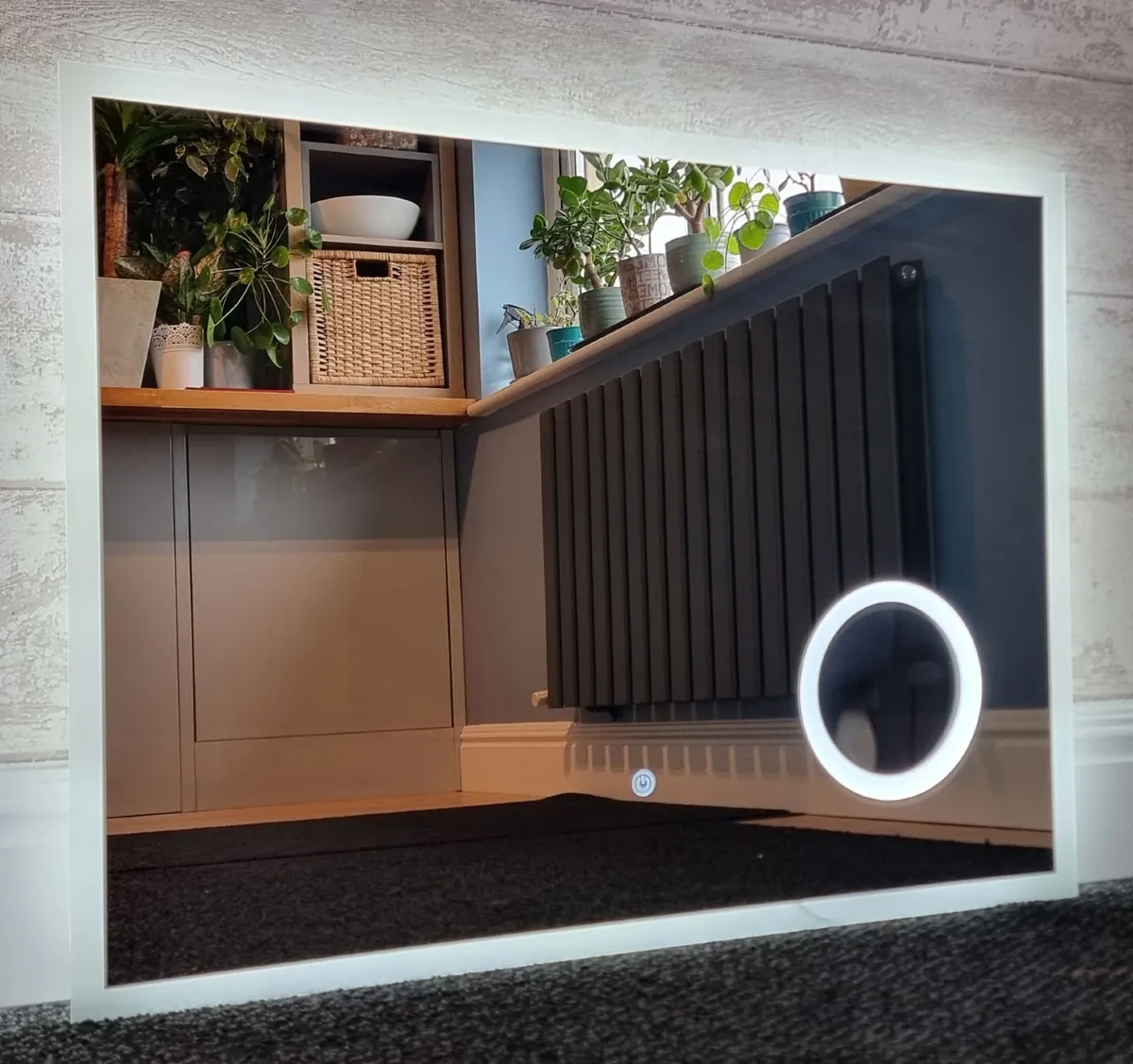 LED Bathroom Mirror 80x60cm Touch Demister Antifog - Image 2