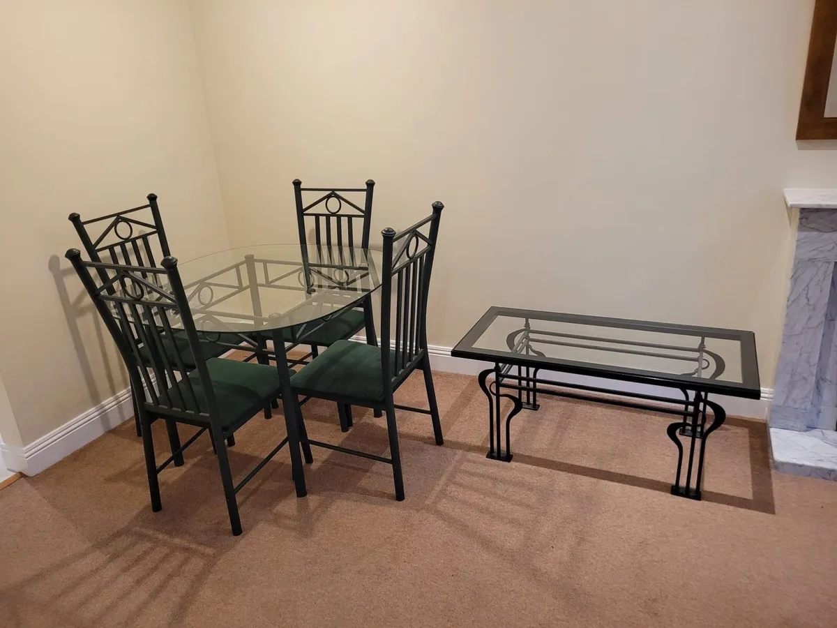 Dining table and chairs and coffee table - Image 2