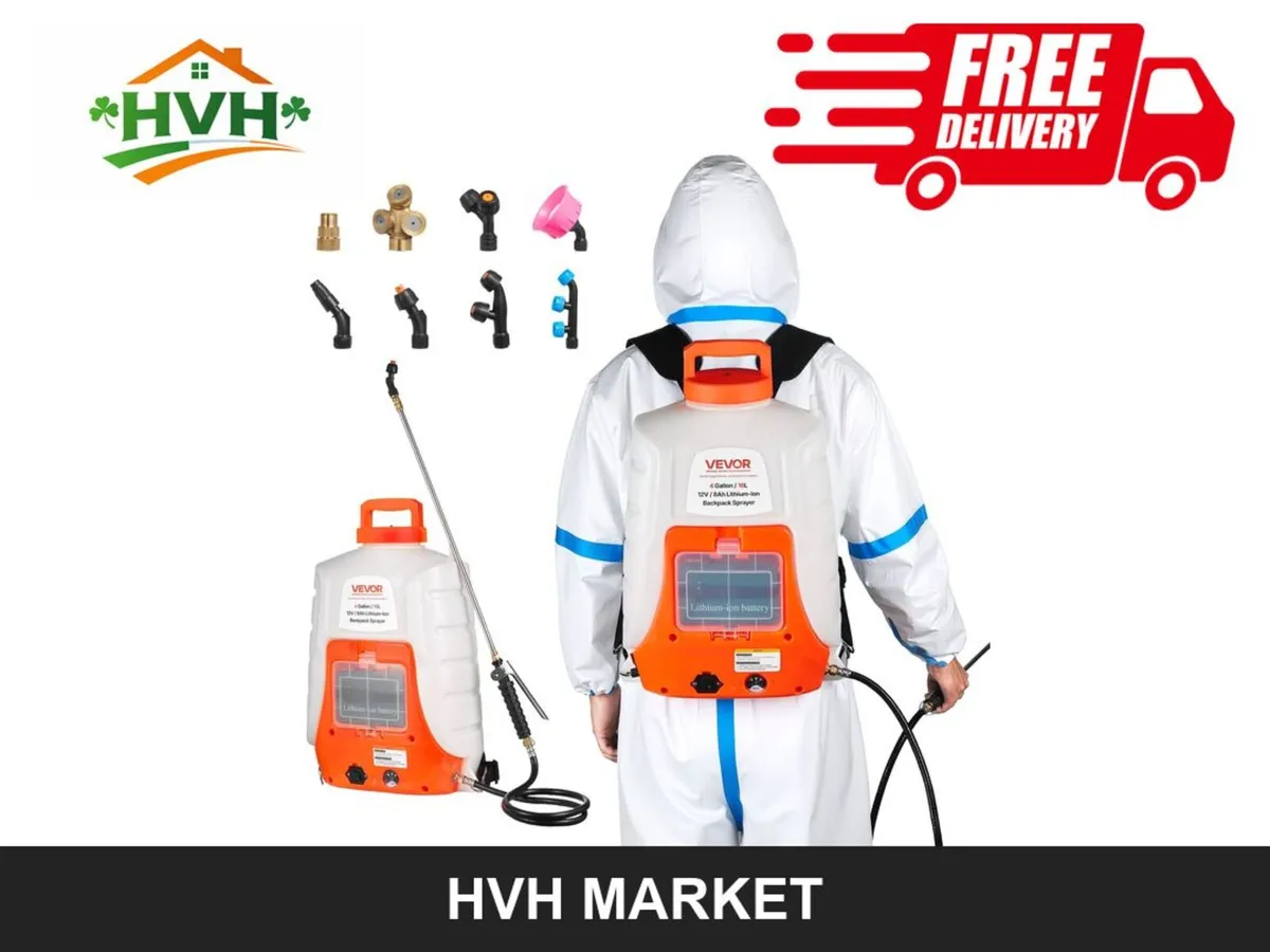 Battery Backpack Sprayer 15L, 0-90 PSI - Image 1