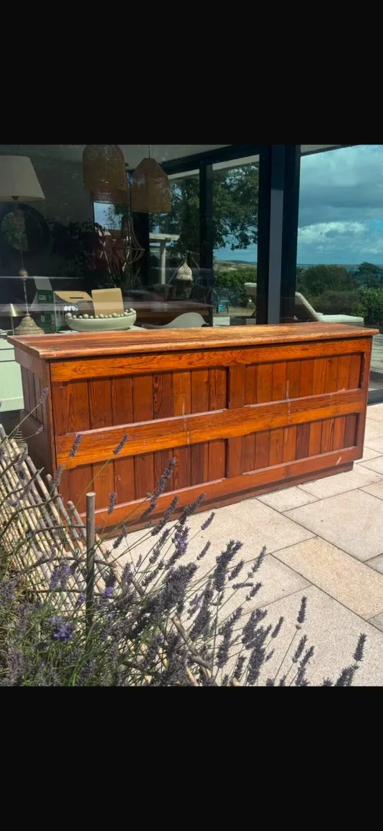 Pitch pine shop counter