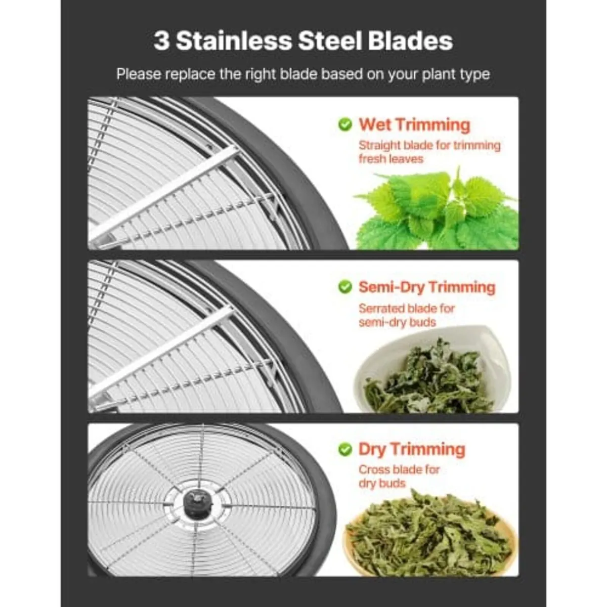 Bud Leaf Bowl Trimmer, 420 mm Manual Bud Trimmer, - Image 2