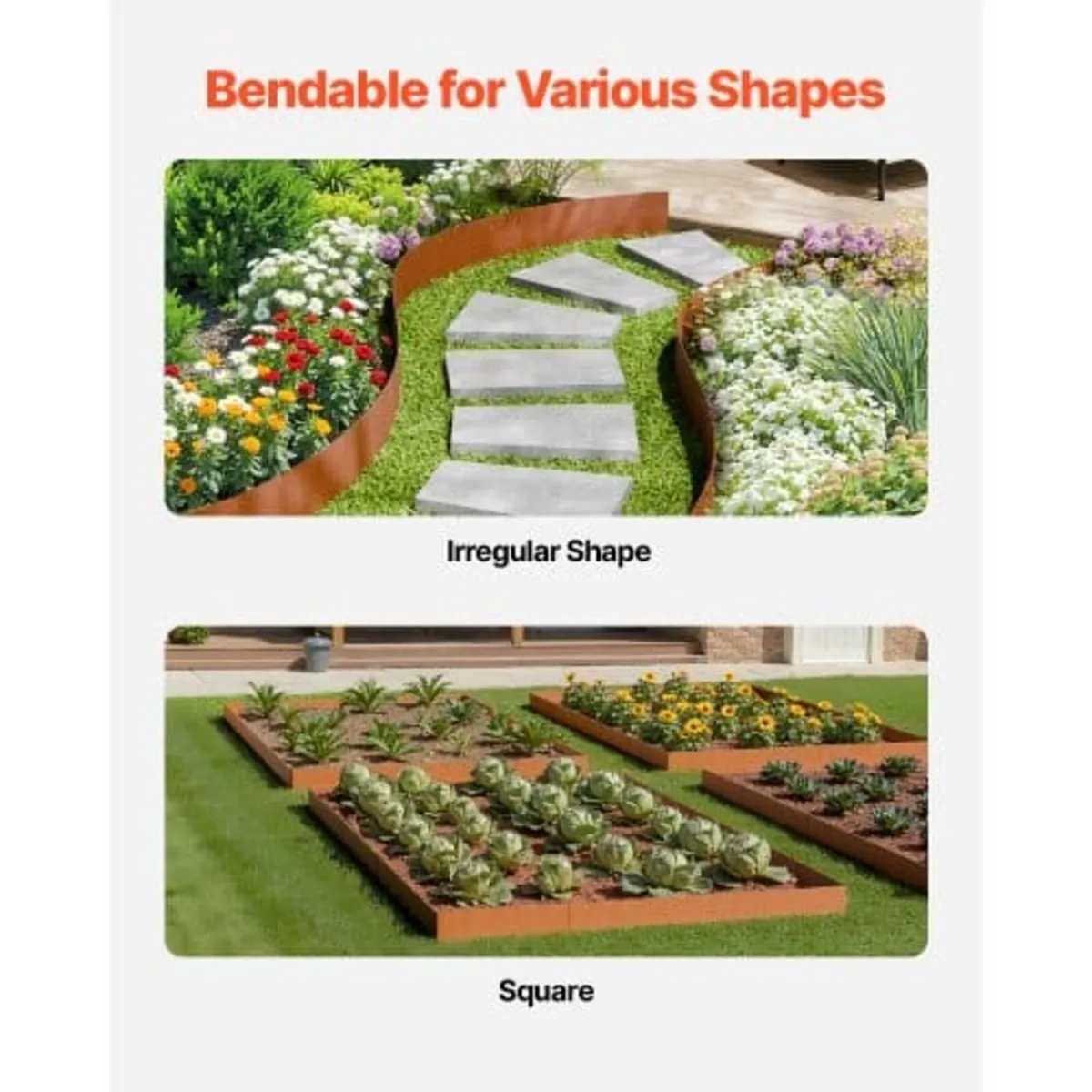Steel Landscape Edging, 6 Packs 40 x 6 in Weather- - Image 2