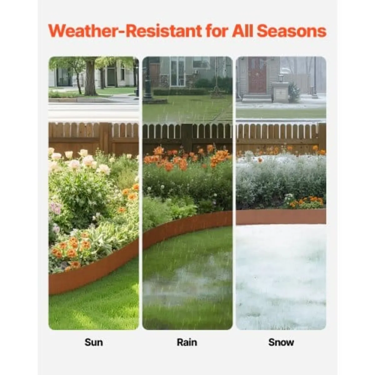 Steel Landscape Edging, 6 Packs 40 x 6 in Weather- - Image 3