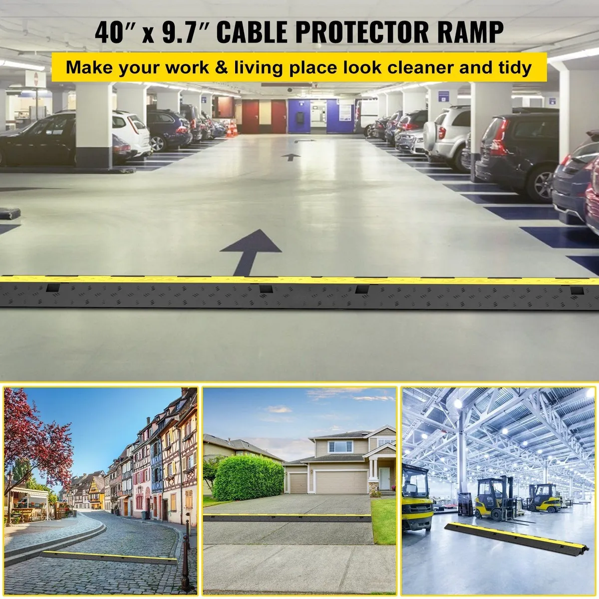 5-Pack 2-Channel Cable Protector Ramps - Image 2
