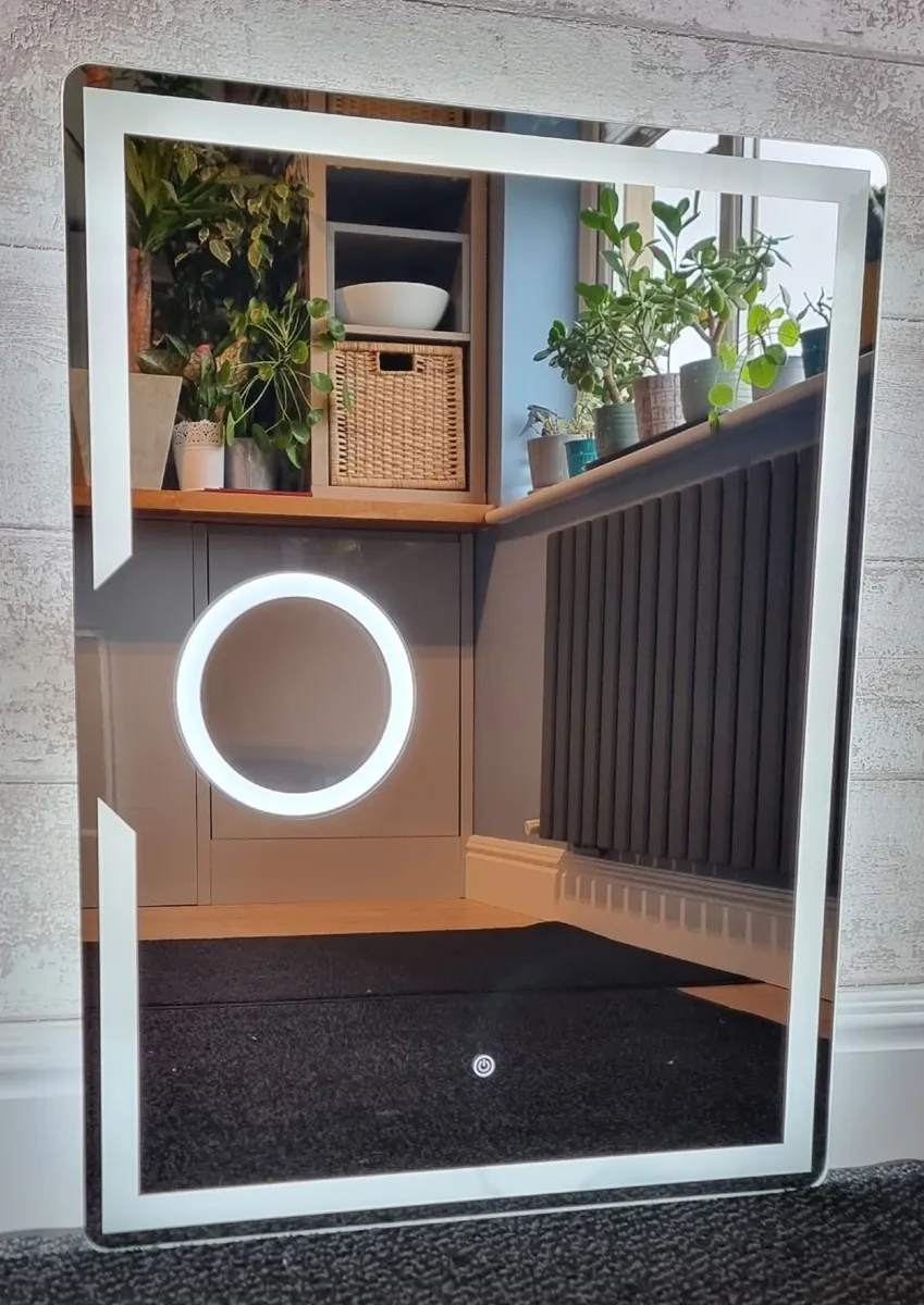 LED Bathroom Mirror 60x80cm Antifog Makeup - Image 2