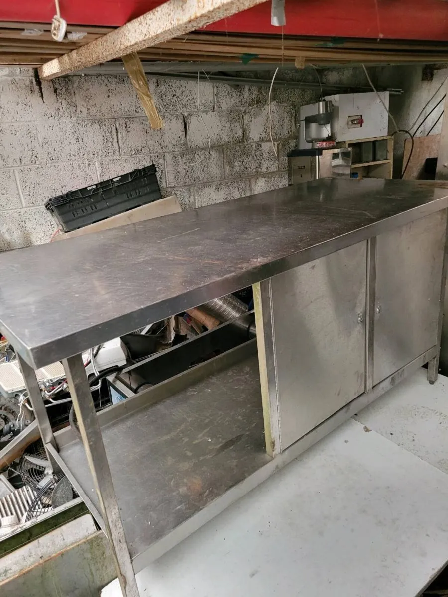 Table Stainless Steel Shelved - Image 1