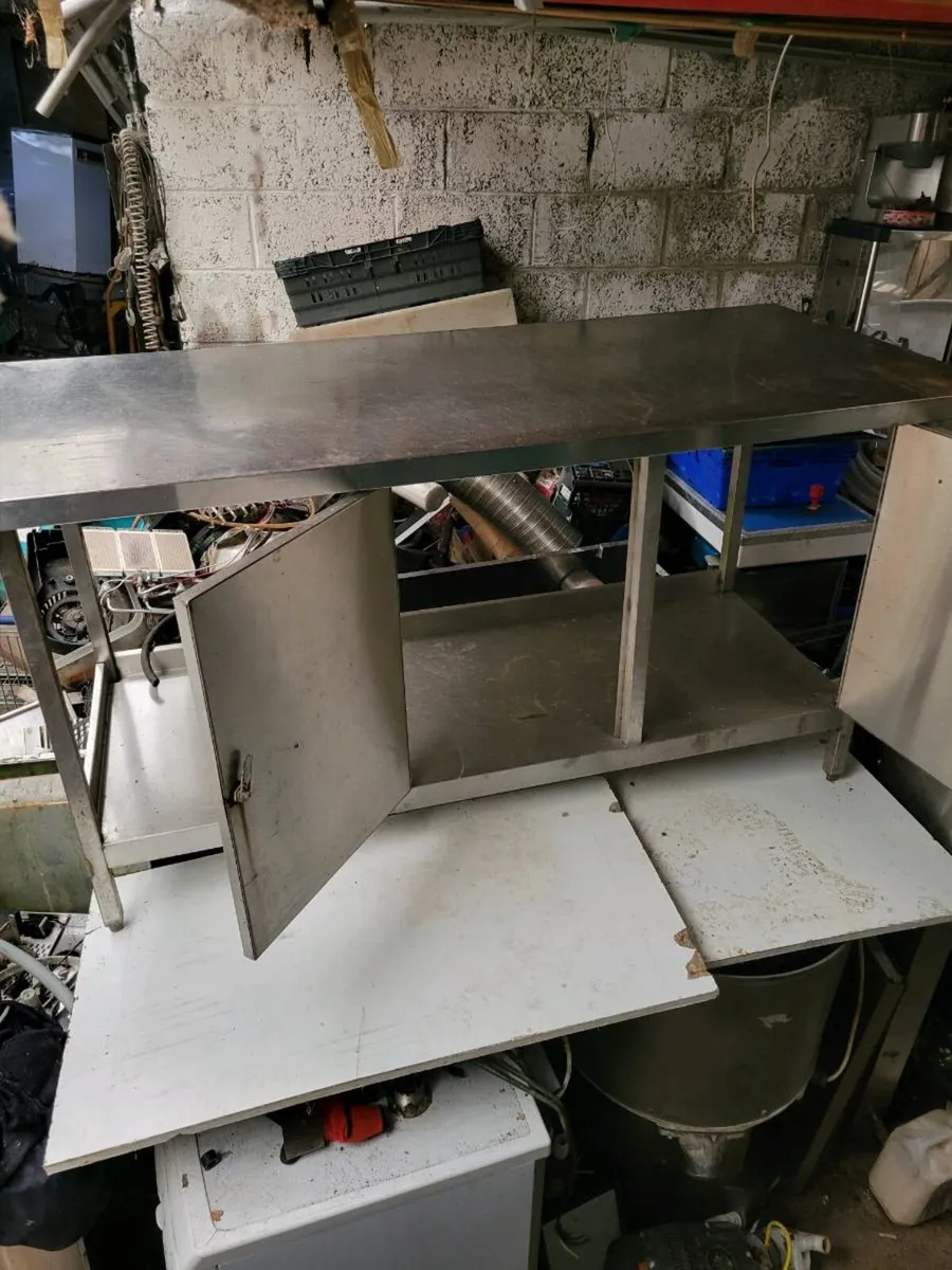 Table Stainless Steel Shelved - Image 3