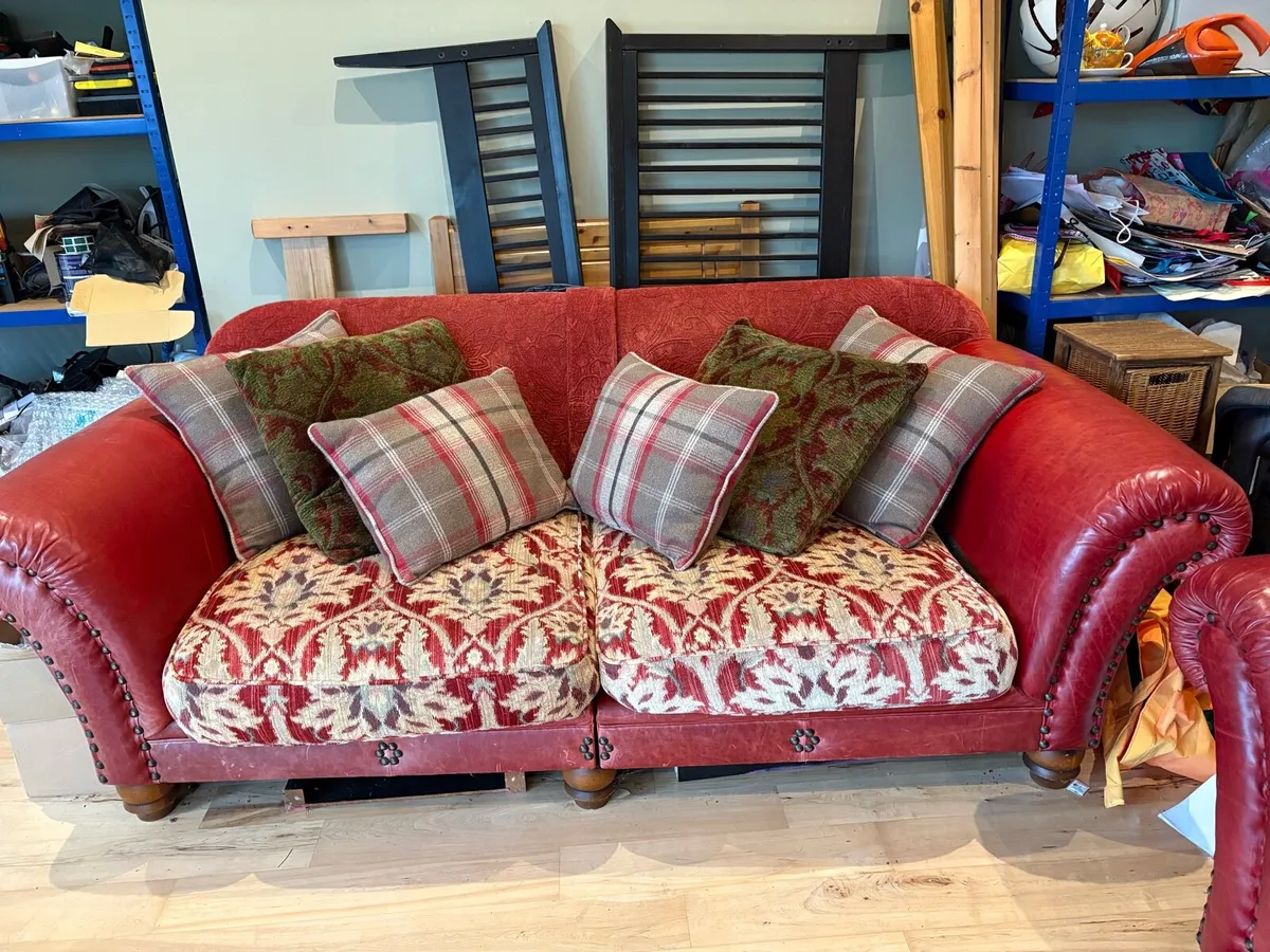 Free matching leather sofas – 230cm –Limerick city - Image 2