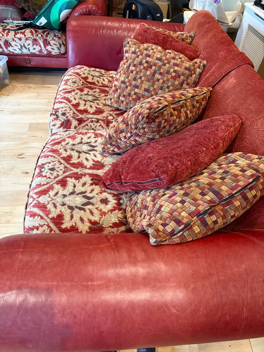 Free matching leather sofas – 230cm –Limerick city - Image 4