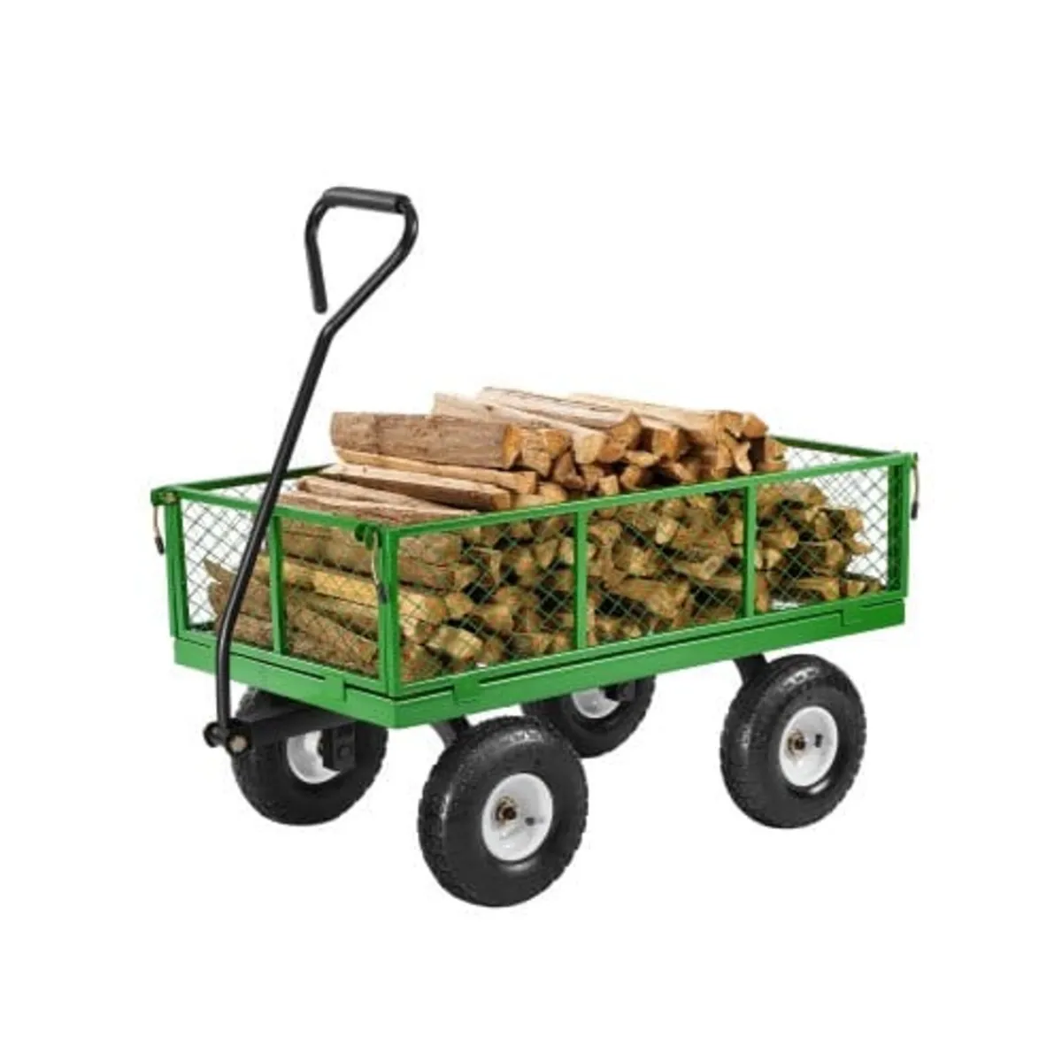 900 Lbs Steel Garden Cart on Wheels, Heavy Duty Pu - Image 1