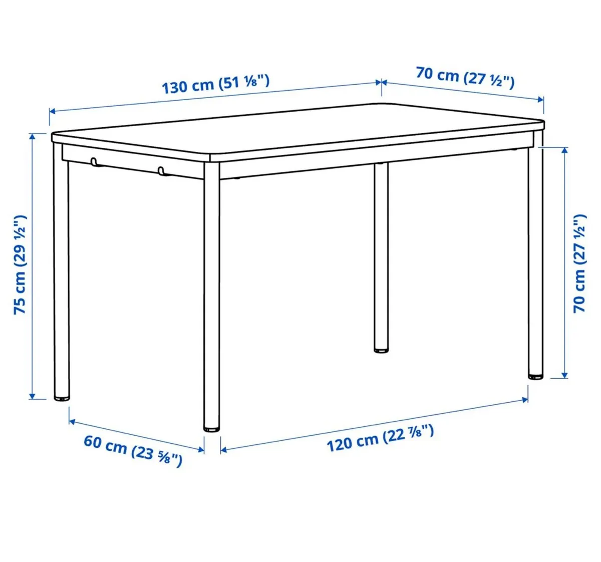 4 × IKEA TOMMARYD Desks White tabletops with light - Image 2