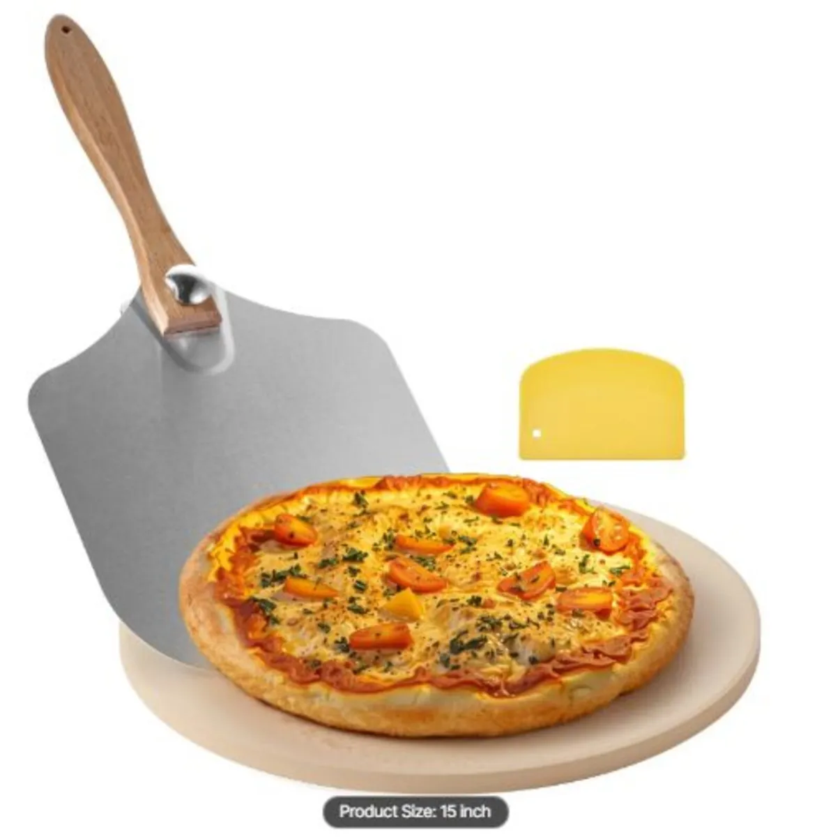 Pizza Stone, 381 mm Round Cordierite Pizza Stone, - Image 1