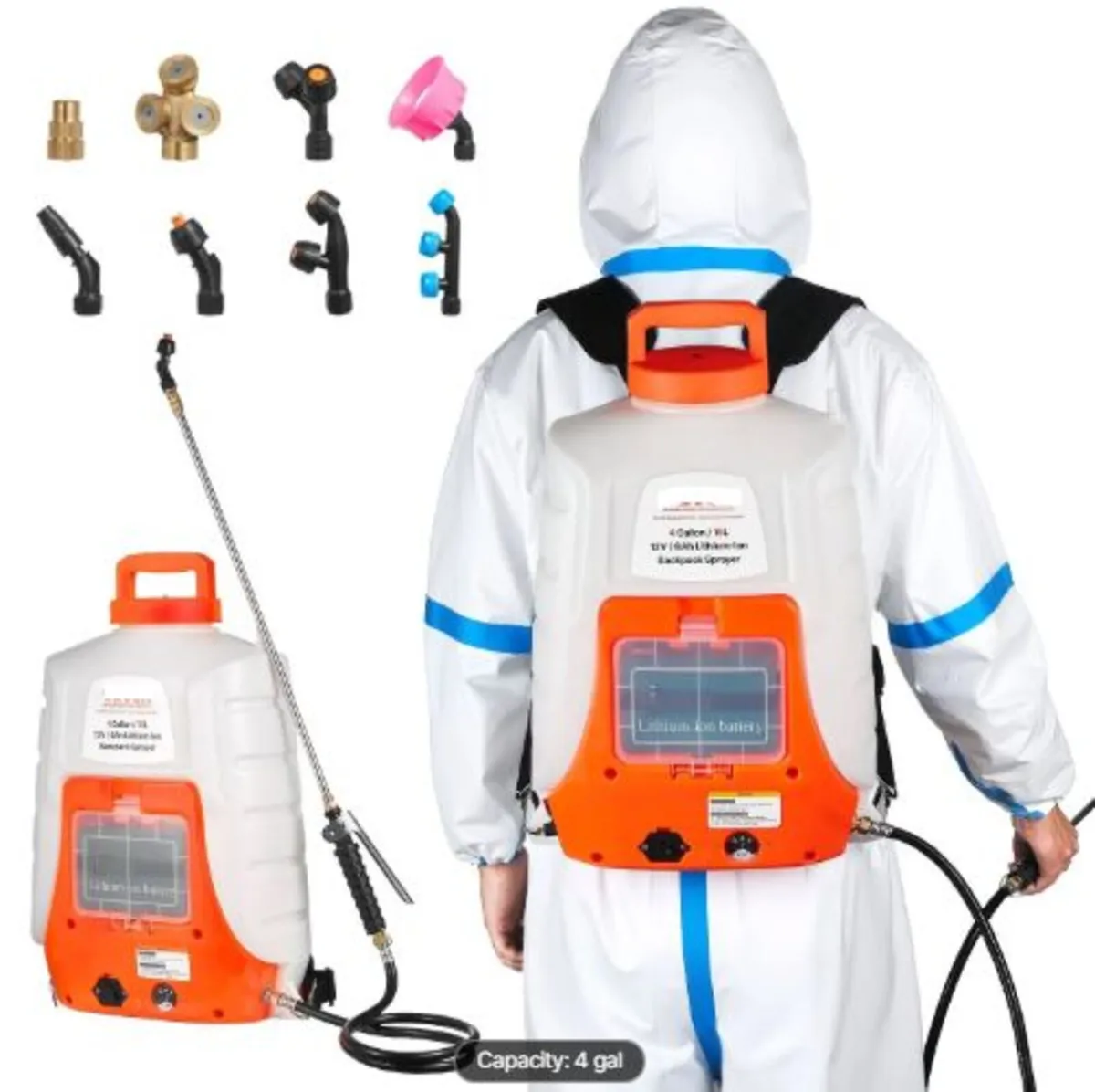 Battery Powered Backpack Sprayer 15.1 L Tank 0-90 - Image 1