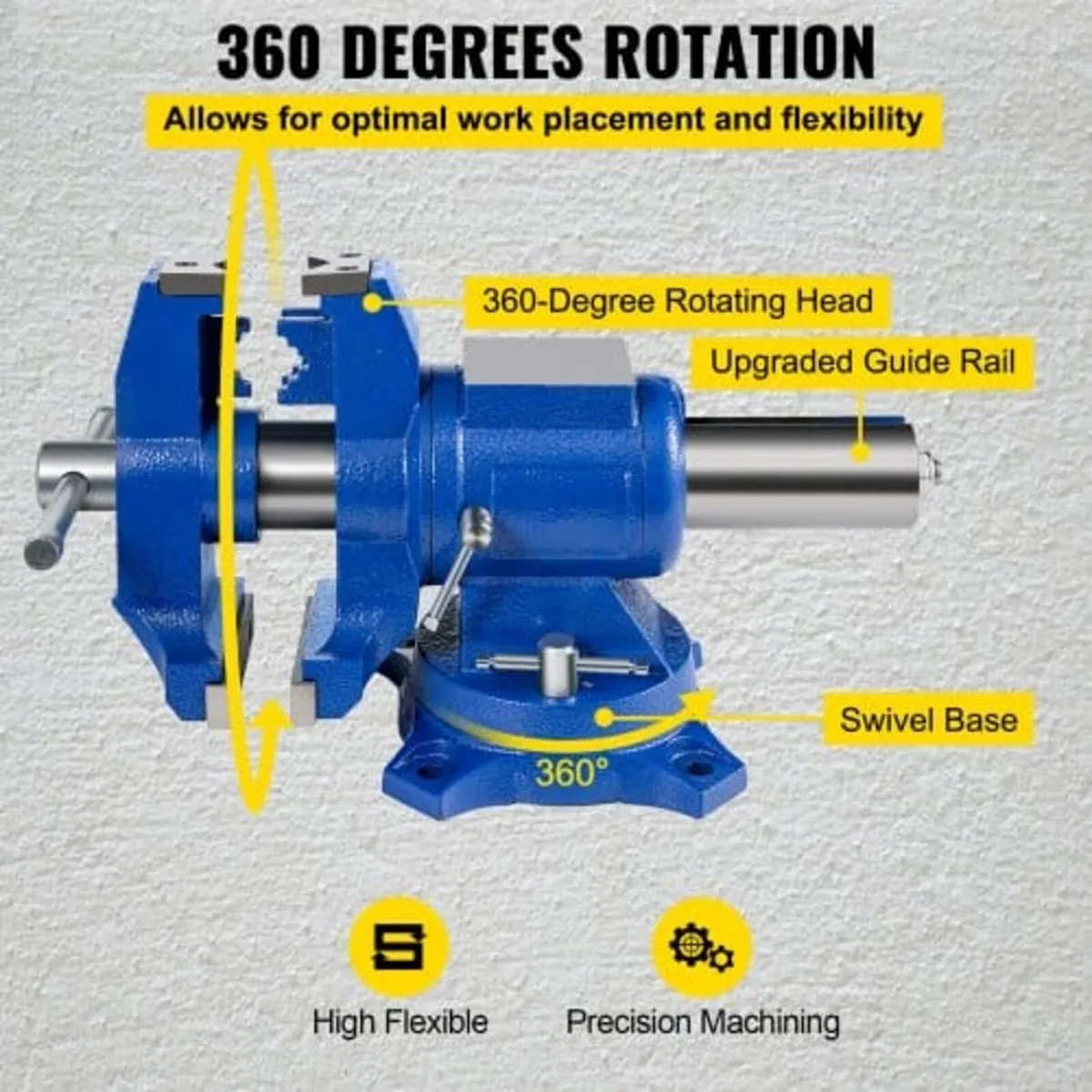 Multipurpose Vise 152mm(6-Inch) Bench Vise 360-Deg - Image 3